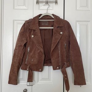 Blank NYC Brown Suede Moto Jacket